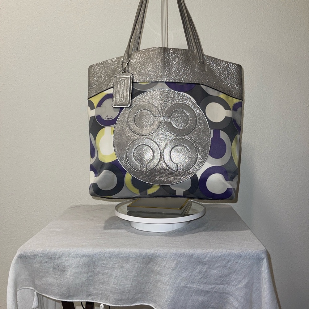 Coach Julia Op Art Signature Tote.